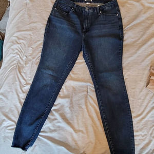 Good American Skinny Deconstructed Hem Jeans Women's 12